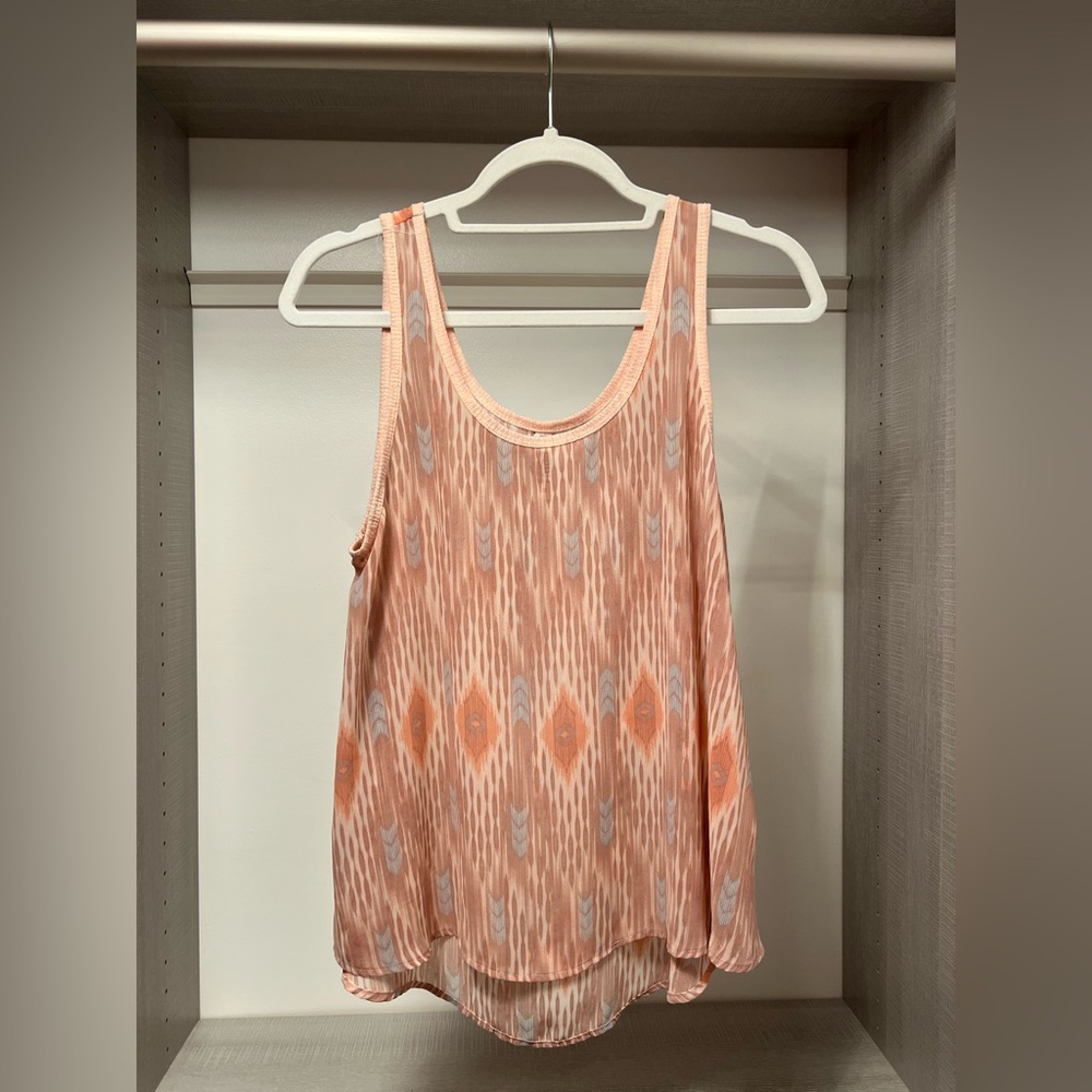 Mudd Pink Asymmetrical Sleeveless Tank Top